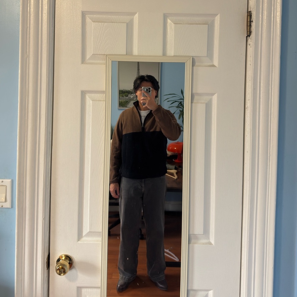 UNIQLO BROWN FLEECE QUARTERZIP